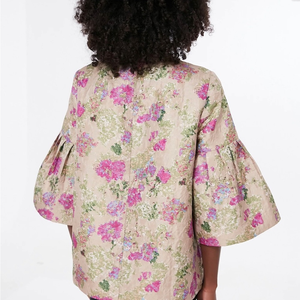 Tuckernuck Floral Blouse - Pink and Green - Picture 3 of 11
